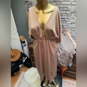 MIDI length kimono dress taupe